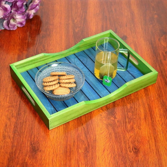 Handmade Serving Trays Rectangle Sheesham Wood Pack of 1