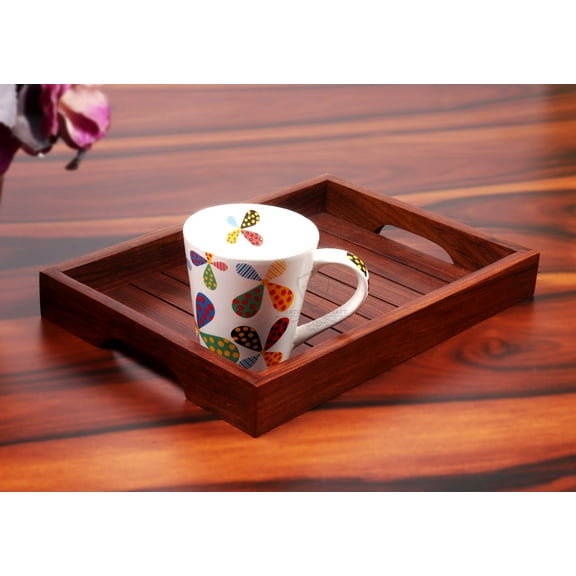 Handmade Serving Trays Rectangle Sheesham Wood Pack of 1