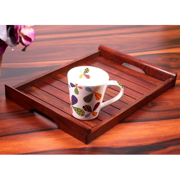 Handmade Serving Trays Rectangle Sheesham Wood Pack of 1