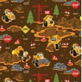 thumbnail image 1 of Handmade Sheets or Pillow Cover CAT Equipment Brown Flannel, 1 of 3