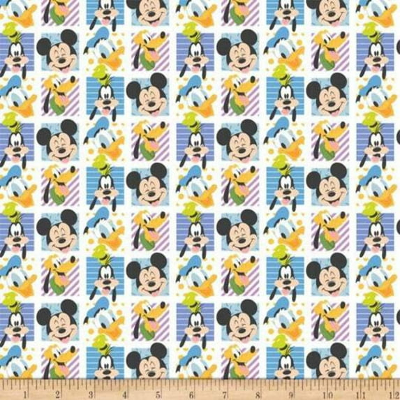 Handmade Sheets or Pillow Cover Disney Mickey Mouse Play all Day White