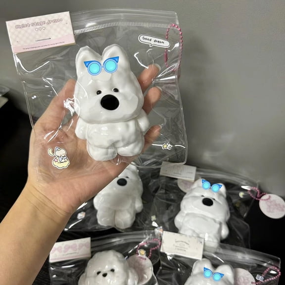 Handmade Silicone Squeeze Object  Puppy Shape, Soft Texture for Adults (3.15 Inches, 1-Pack)