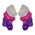 thumbnail image 1 of Handmade Silk Belly Dance Fan Dancing Long Hand Fan Rosy++, 1 of 8