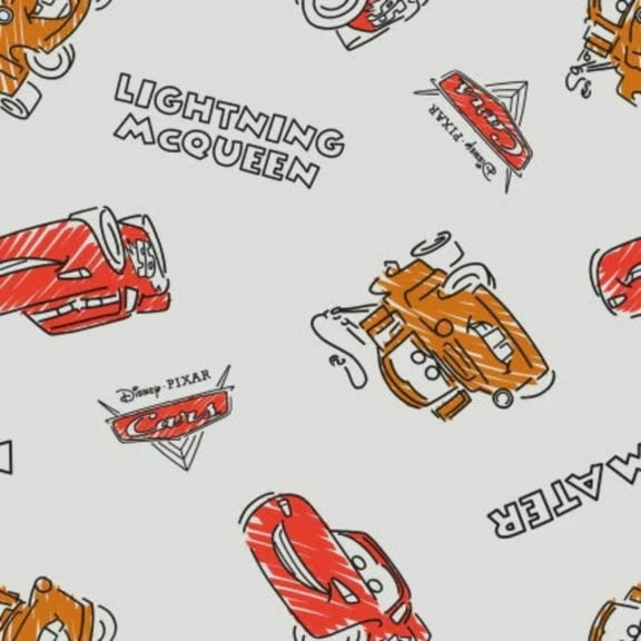 Handmade Single Layer Fleece 58"x 72" Throw Blanket "Cars- Lighting McQueen