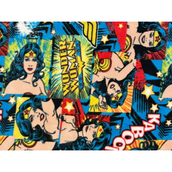 Handmade Single Layer Fleece 58"x 72" Throw Blanket "DC Wonder Woman Girl Power ”