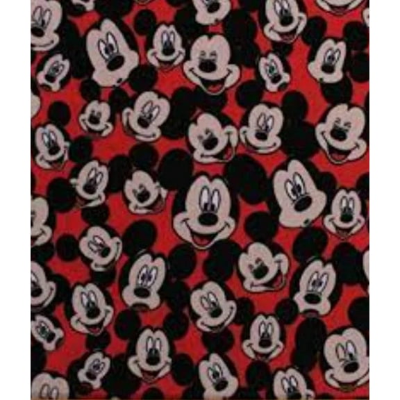 Handmade Single Layer Fleece 58"x 72" Throw Blanket "Mickey Mouse Head Toss 