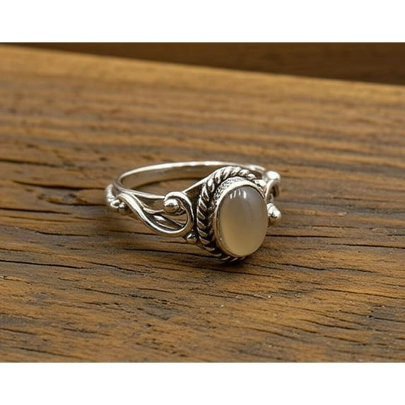 Handmade Smoky Quartz Ring | Sterling Silver Gemstone Ring | Oval Stone Ring | Unique Gift for Her, Smoky Quartz Statement Ring