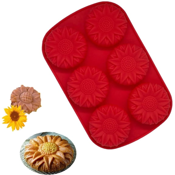 Handmade Soap Mould Sun Flower Shaped, Non-Stick Silicone Molds Dishwasher Safe & BPA Free Resin Making Kit for Chocolate Bombs Candy Handmade Soap Mould