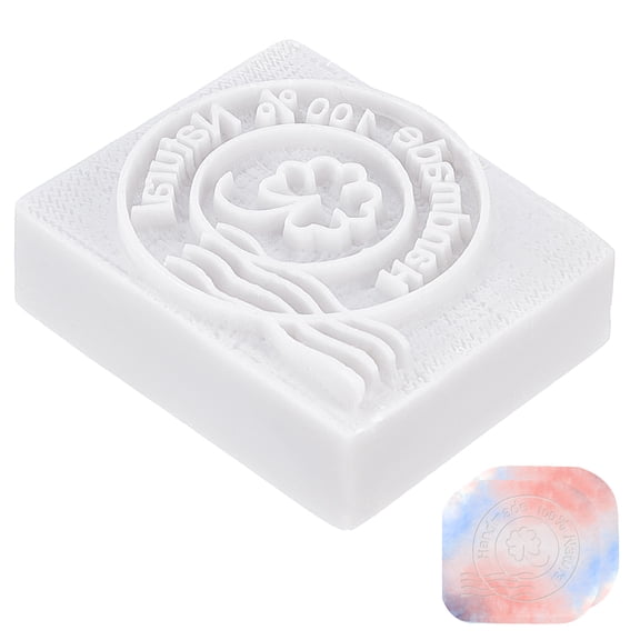 Handmade Soap Stamp Four Leaf Clover Resin Soap Stamp Letter Soap Chapter Embossing Stamp Mini Seal