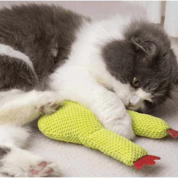 Handmade Soft Cactus Kitten Chew with Catnip, 100% Premium Cat Herb Filling,1-Piece Crochet Cat Toy Set, Interactive Catnip Toys for Indoor Cats and Multi-Cat Homes