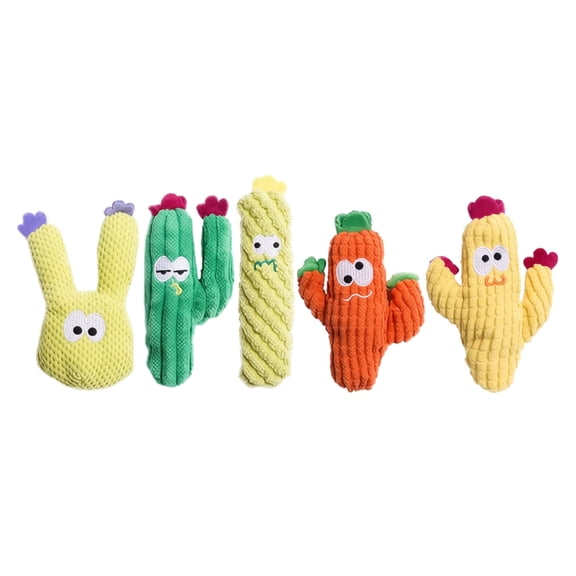 Handmade Soft Cactus Kitten Chew Toys with Natural Catnip - 5 Pcs Cactus Cat Toys with Organic Catnip,Interactive Dental Cat Chew Fun Pillow, Teeth Cleaning for Cats to Keep Them Busy