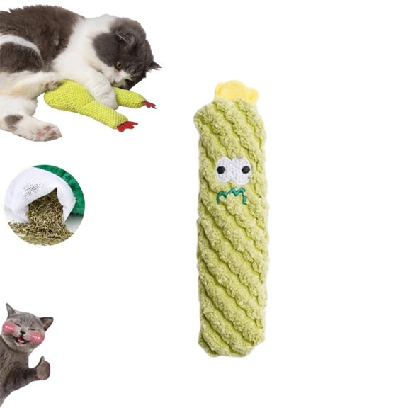 Handmade Soft Cactus Kitten Chew Toys with Natural Catnip, Interactive Plush Catnip Toy for Indoor Cats Dental Health,Ideal  for Pet Owners
