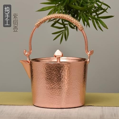 Handmade Solid Copper Kettle for Gas Stove Top,1 Litre