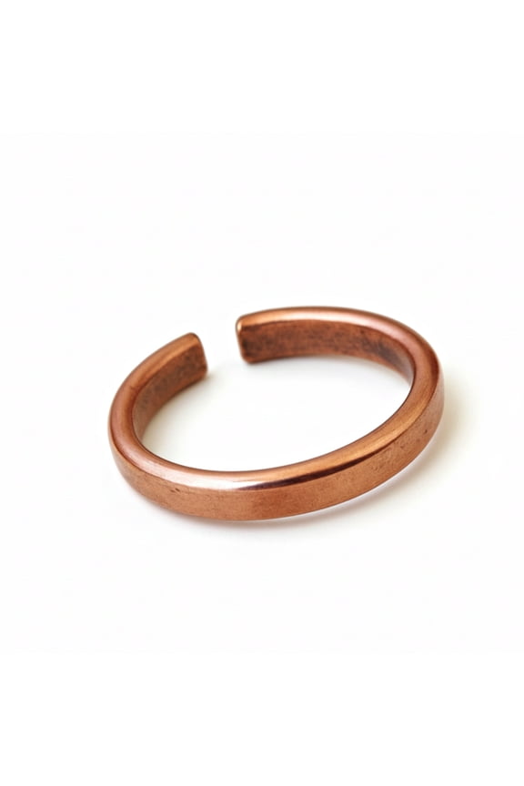 Handmade Solid Copper Open Ring, Adjustable Minimalist Band, Unisex Jewelry, Gift for Her