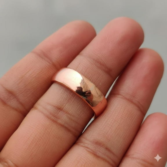 Handmade Solid Copper Ring – Thumb Ring for Women & Men | Unique Artisan Adjustable Copper Jewelry | Boho Statement Ring