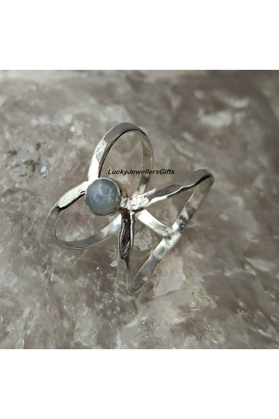 Handmade Solid Heavy Pure 925 Sterling Silver Ring For Women Gift For Christmas