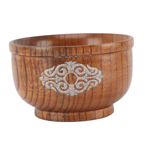 Handmade Sour Jujube Wood Bowl 4.5 inches / 11.5 cm Anti Scald Classic Wooden Rice Bowls for Food Fruit Salad Soup Milk Tea Smooth Finish Elegant Organic Grain Tableware for Kitchen Dining