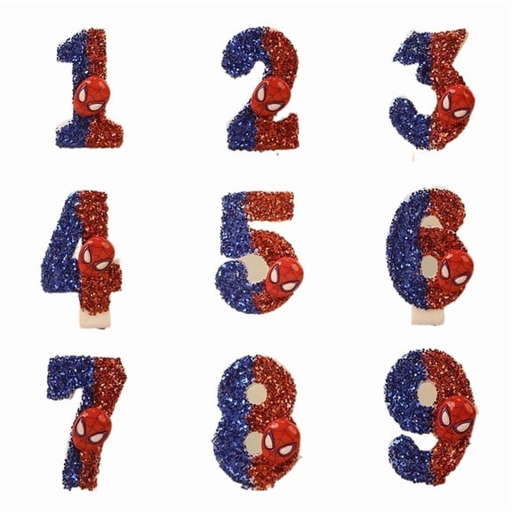 Handmade Spider Theme Digital Birthday Candles for Halloween Party Decor, Unique Paraffin Wax Number Candles
