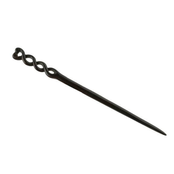 Handmade Spiral Ebony Hair Sticks Pins Headdress Hair Accessory Black