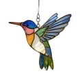 thumbnail image 1 of Handmade Stained Glass Hummingbird Suncatcher With Chain For Window Garden Home Decor, 1 of 8