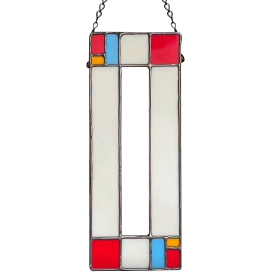 Handmade Stained Glass Photobooth Frame, Vertical Hanging Photo Strip Frame, Copper Foil Glass Picture Frame for Memory Display (#F)