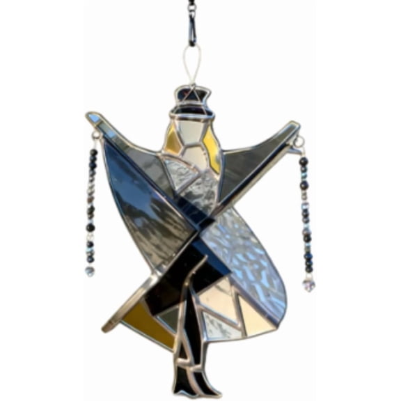 Handmade Stained Glass Spinner, Vibrant Color Artisan Wind Spinner for Home Garden Decoration, Handcrafted Hanging Ornament1 PCS