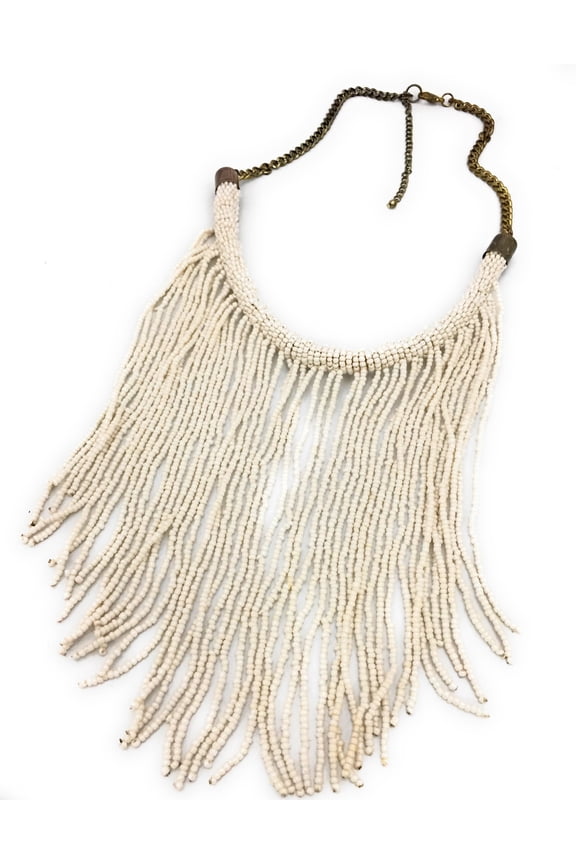 Handmade Statement Female Ivory Ant Gold Necklace for Women by Chahat Accessories