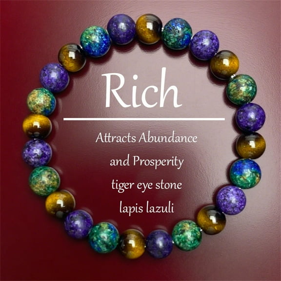 Handmade Stone Beaded Bracelet for Men and Women - Adjustable Energy Jewelry Promoting Positive and Fortune