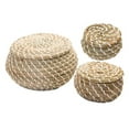 thumbnail image 1 of Handmade Straw Woven Storage Baskets With Lid Rattan Seagrass Desktop Kitchen Sundries Organizer Tools Home Storage Supplies, 1 of 6