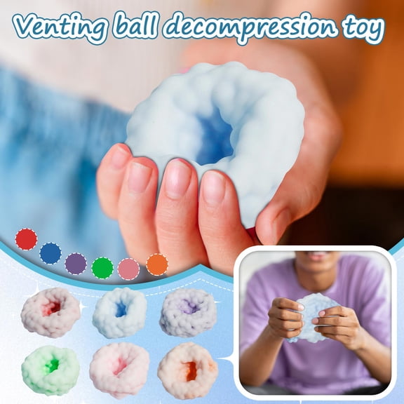 Handmade Stress Ball Maker Kit - Slow Rebound Sensory Squeeze Balls for Anxiety Relief & Focus - Sand Filled Crunchy Squishy Balls - Portable Desktop Stress Relief Toys