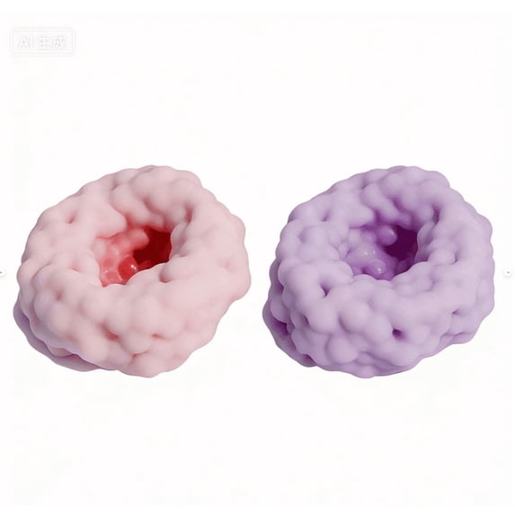 Handmade Stress Ball Maker Kit - Slow Rebound Sensory Squeeze Balls for Anxiety Relief & Focus - Sand Filled Crunchy Squishy Balls - Portable Desktop Stress Relief Toys (2Pcs - A)