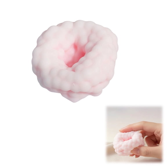 Handmade Stress Ball Maker Squeeze Toys - Stress Balls,Portable Desktop Stress Relief Toys for Anxiety Stress Relief Focus Relaxing,Pink