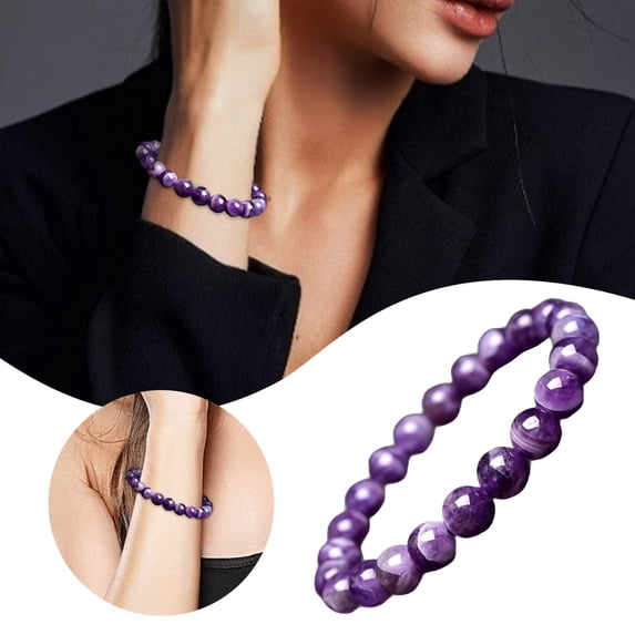 Handmade Stretch Stone Bracelet Artificial Beads for Men Women Jewelry Healing Energy Feng Shui Gift for Her Him Wife Mom