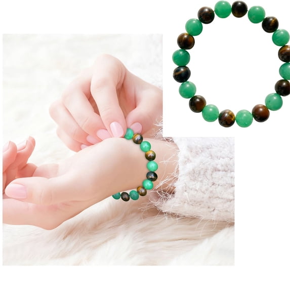 Handmade Stretch Stone Bracelet Artificial Beads for Men Women Jewelry Healing Energy Feng Shui Gift for Her Him Wife Mom