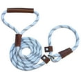 thumbnail image 1 of Handmade Strong Heavy Duty Rope No Pull Training Lead Leashes with Durable Leather Handles,Reflective Dog Training Lead for Large Medium and Small Dogs, 1 of 8