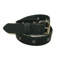 thumbnail image 1 of Handmade Studded Buffalo Leather Belt - Black (26"), 1 of 5