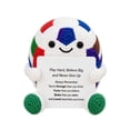 thumbnail image 1 of Handmade Stuffed Toys Decoration, Emotional Support Plush, Motivational Desk Decor, Pick Me Up Gifts for Women, 3X3 Inch Finished Crochet Colorful Soccer Ball Doll with Legs, 1 of 6