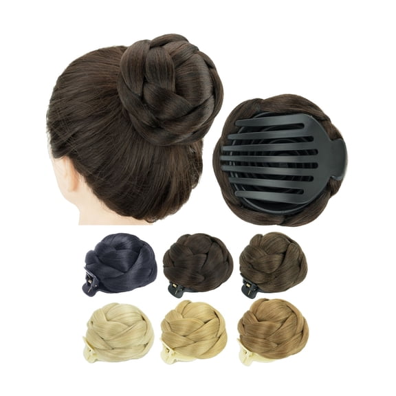 Handmade Synthetic Hair Braided Chignon Bun - Perfect for Weddings, Parties, and Daily Use