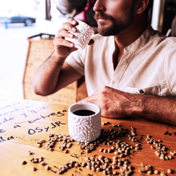 Handmade Talavera Espresso Cups (4oz - Double Espresso/Italian Coffee Size) | Authentic Hand-Painted Mini Coffee Cups From Mexico