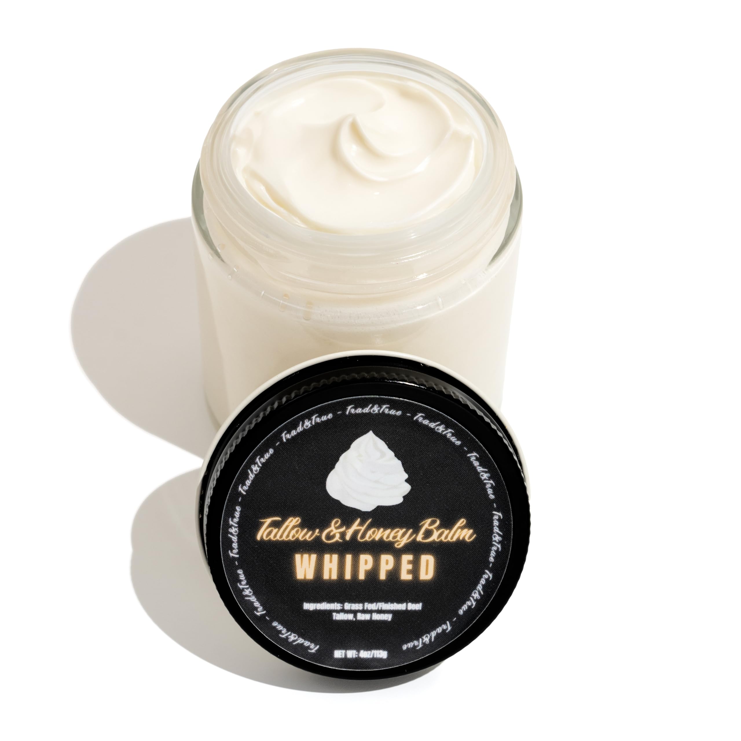 Handmade Tallow Honey Balm AIF4 100 GrassFed Tallow + Raw Wild