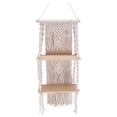 thumbnail image 1 of Handmade Tassel Macrame Wall Hanging Shelf Boho Cotton Rope Shelf, 1 of 5
