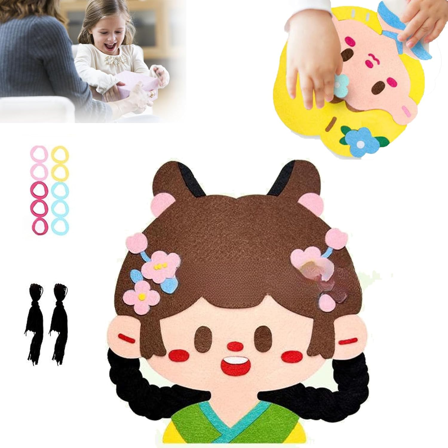 Handmade Teaching Materials Package Learn to Braid Hair Quiet Book ...