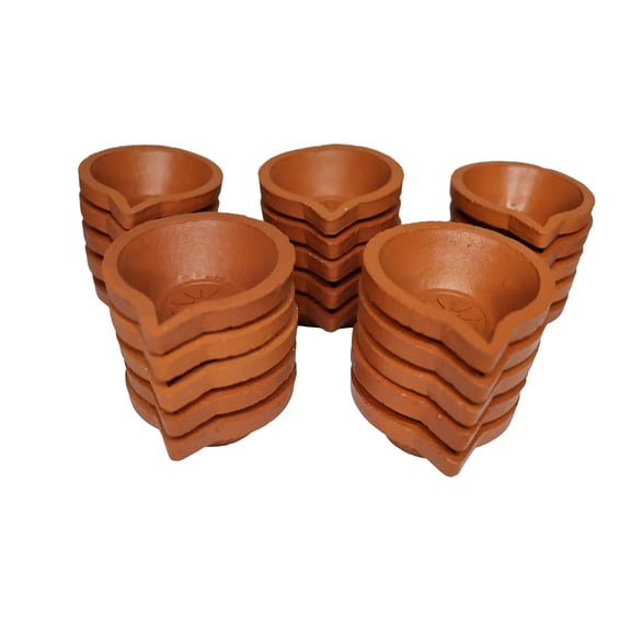Handmade Terracotta Clay Diya for Puja and Festivals Pack of  10 Diwali Decoration