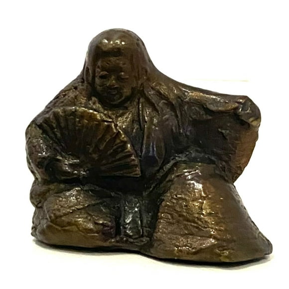Handmade Tibetan Buddhist bronze statue fan statue collection