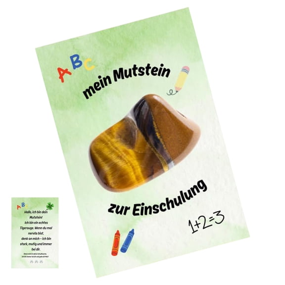 Handmade Tigers Eye Art Set With Self-Adhesive Base For Classroom Activities & Sustainable School Gifts