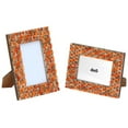 thumbnail image 1 of Handmade Tile Striped Pattern Photo Frame In Mango Wood, 1 of 2