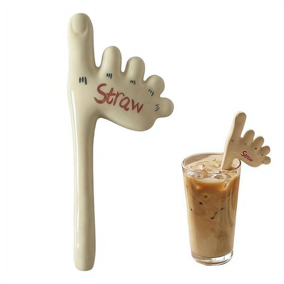 Handmade Toe-tal Straw, 2026 New Ceramic Reusable Shaped Drink Sticks,Handmade Foot Reusable Straw, Dark Humor Gag Gift for Prank Lovers, for Parties, Gag Gifts, and Home Office Use