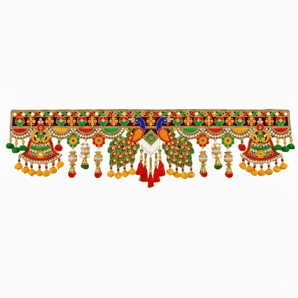 Handmade Toran for Main Door 3ft Decorative Bandarwal for Home, Temple & Diwali Dcor | Traditional Hanging Door Decoration (36 x 10 inch)