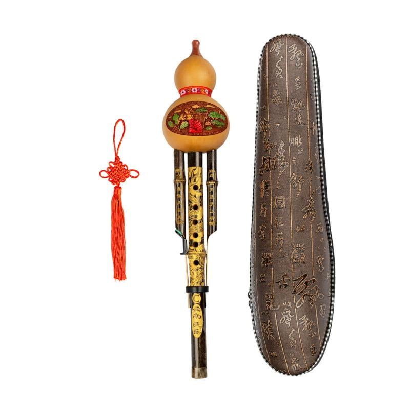 Handmade Traditional Musical Instrument C Key Gourd Flute for Beginner Gifts