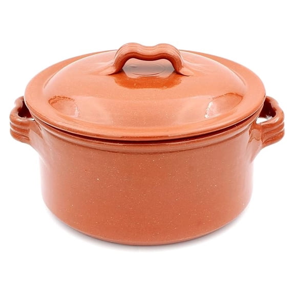 Handmade Traditional Terracotta Cazuela Cooking Pot with Lid